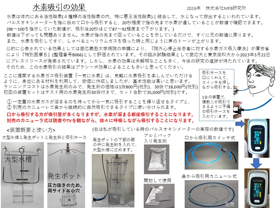 水素吸引の効果